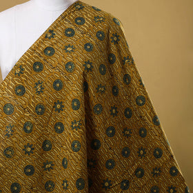 Yellow - natural dyed hand cotton fabric 13 - handcrafted