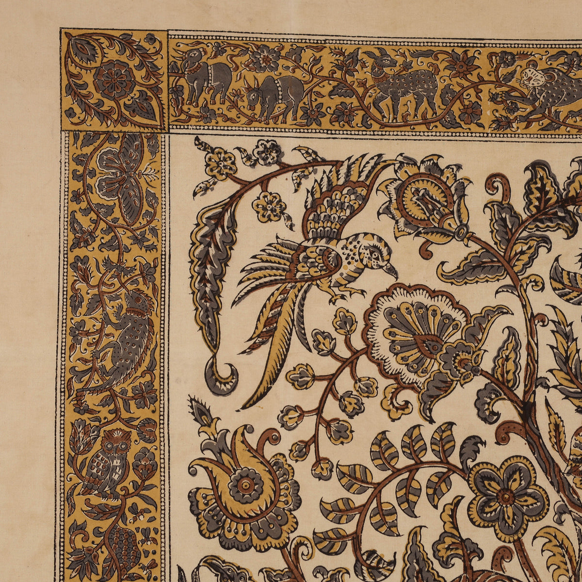 Kalamkari Art Wall Hanging with Tree of life Motif by Pitchuka Srinivas (72 x 60 in) 17