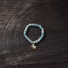 Handmade Crystal Beaded Bracelet with Moon Charm 15