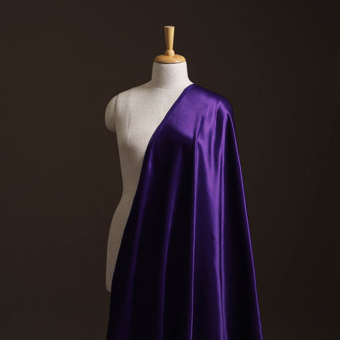 Purple - Pure Mashru Silk Plain Fabric (Width - 46 in) 15