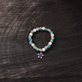 Handmade Crystal Beaded Bracelet with Flower Charm 16