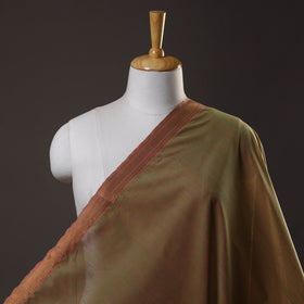 Green Mangalagiri Cotton Fabric with Zari Border 