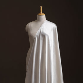 White - Pure Mashru Silk Plain Fabric (Width - 46 in) 19