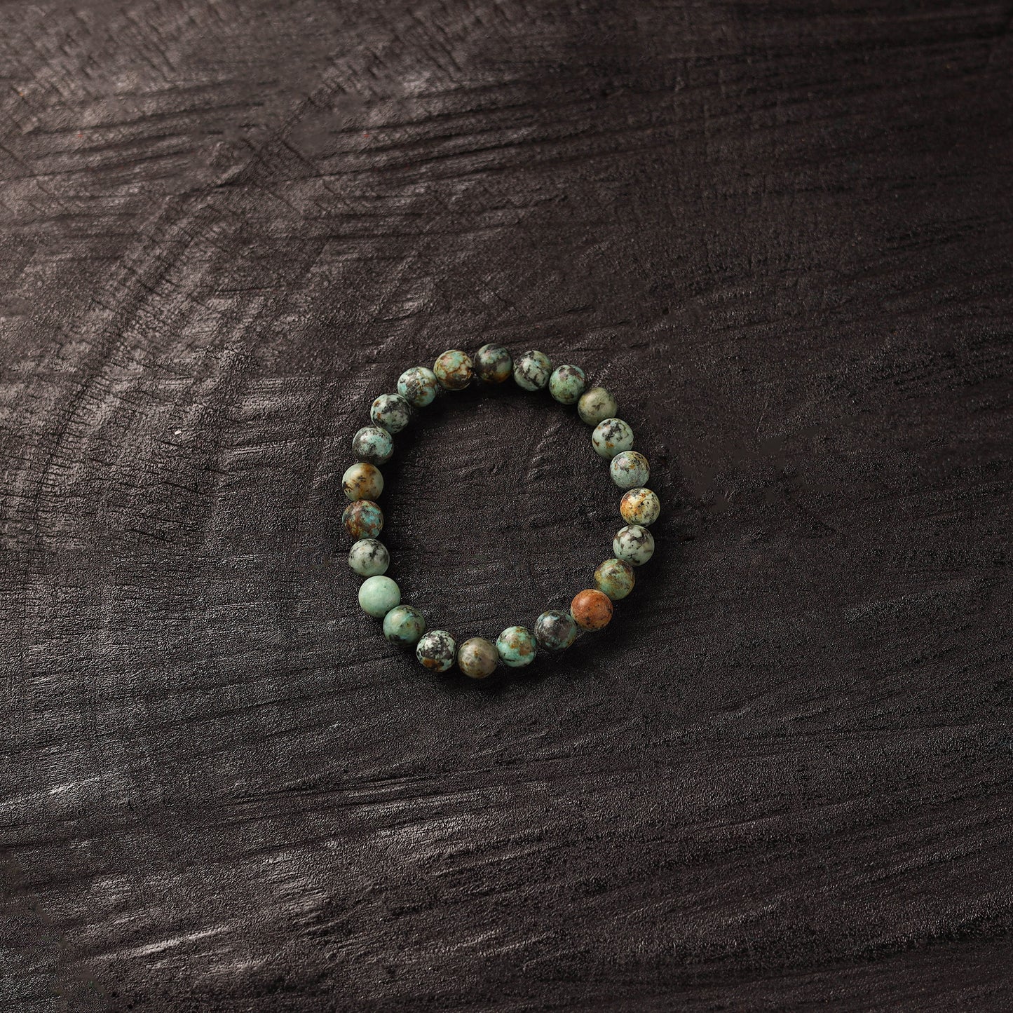 Handmade Natural Chrysocolla Stone Beaded Bracelet 18