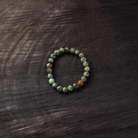Handmade Natural Chrysocolla Stone Beaded Bracelet 18