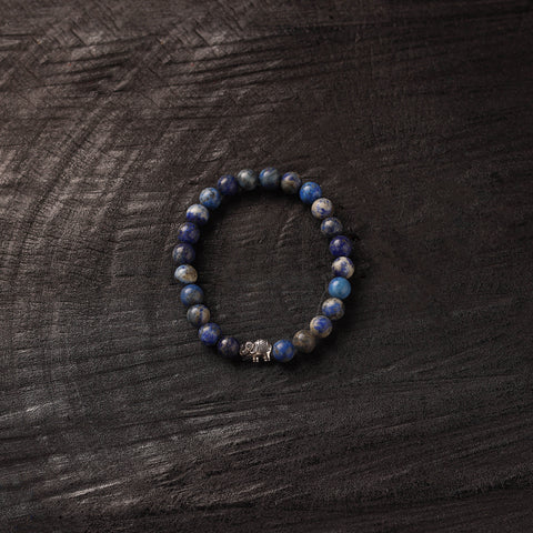 Handmade Stone Beaded Bracelet with Elephant Charm 19