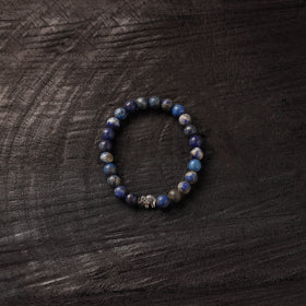 Handmade Stone Beaded Bracelet with Elephant Charm 19