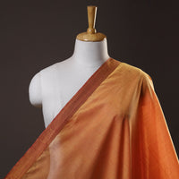 Orange - Mangalagiri Handloom Cotton Nizam Zari Border Fabric 44