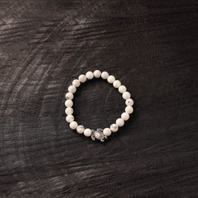 Handmade Stone Beaded Bracelet with Tortoise Charm 20