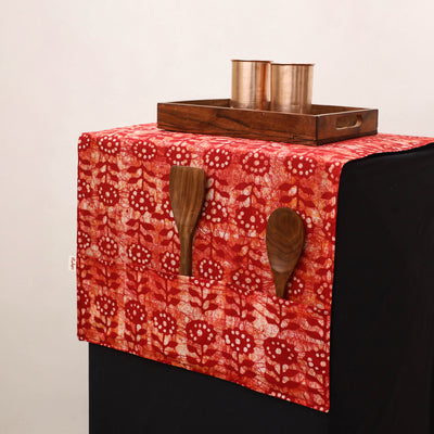 Handmade Fridge Top Cover with Multiple Pockets 09