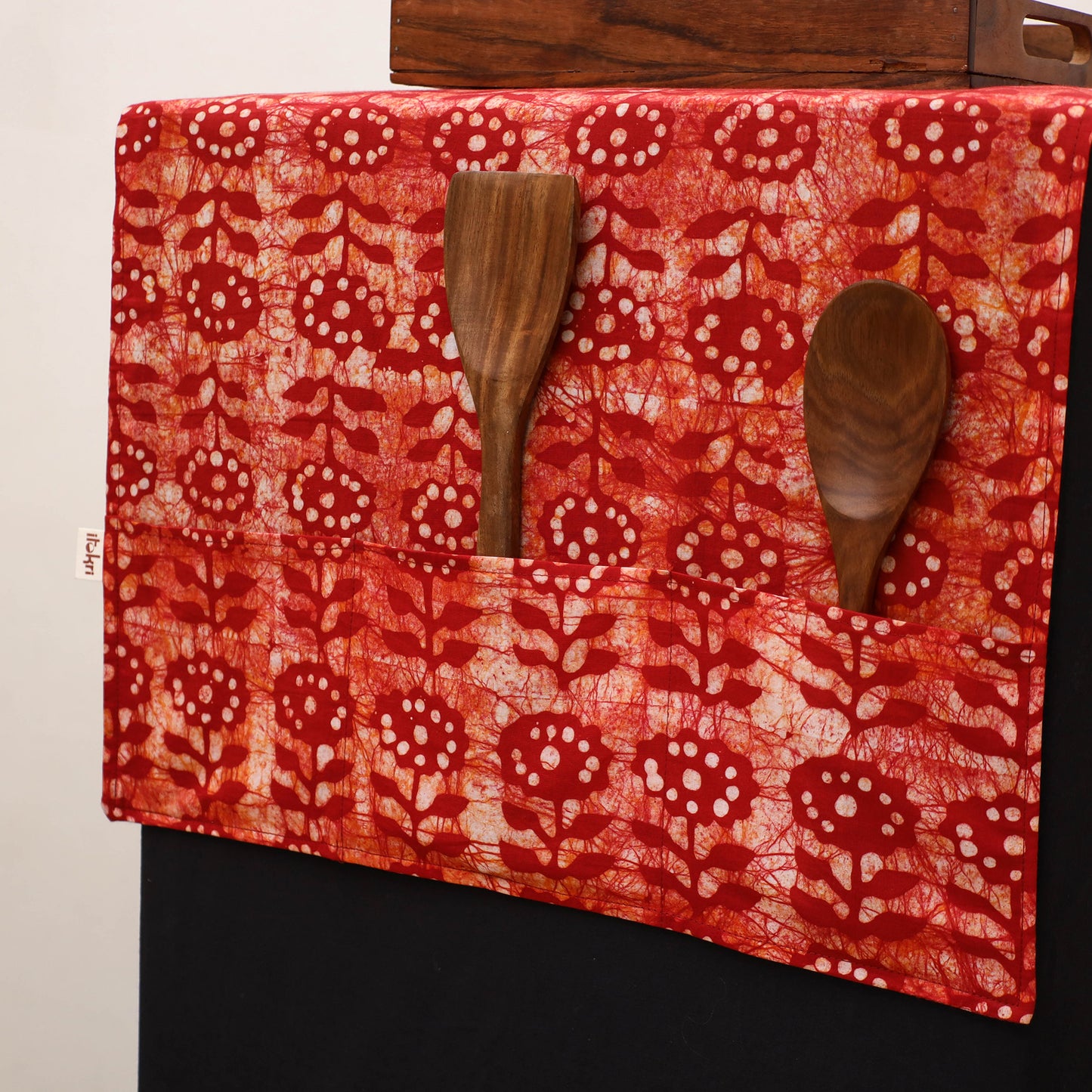 Handmade Fridge Top Cover with Multiple Pockets 09