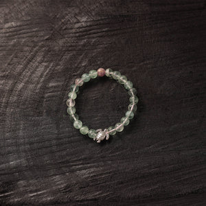 Handmade Crystal Beaded Bracelet with Tortoise Charm 23