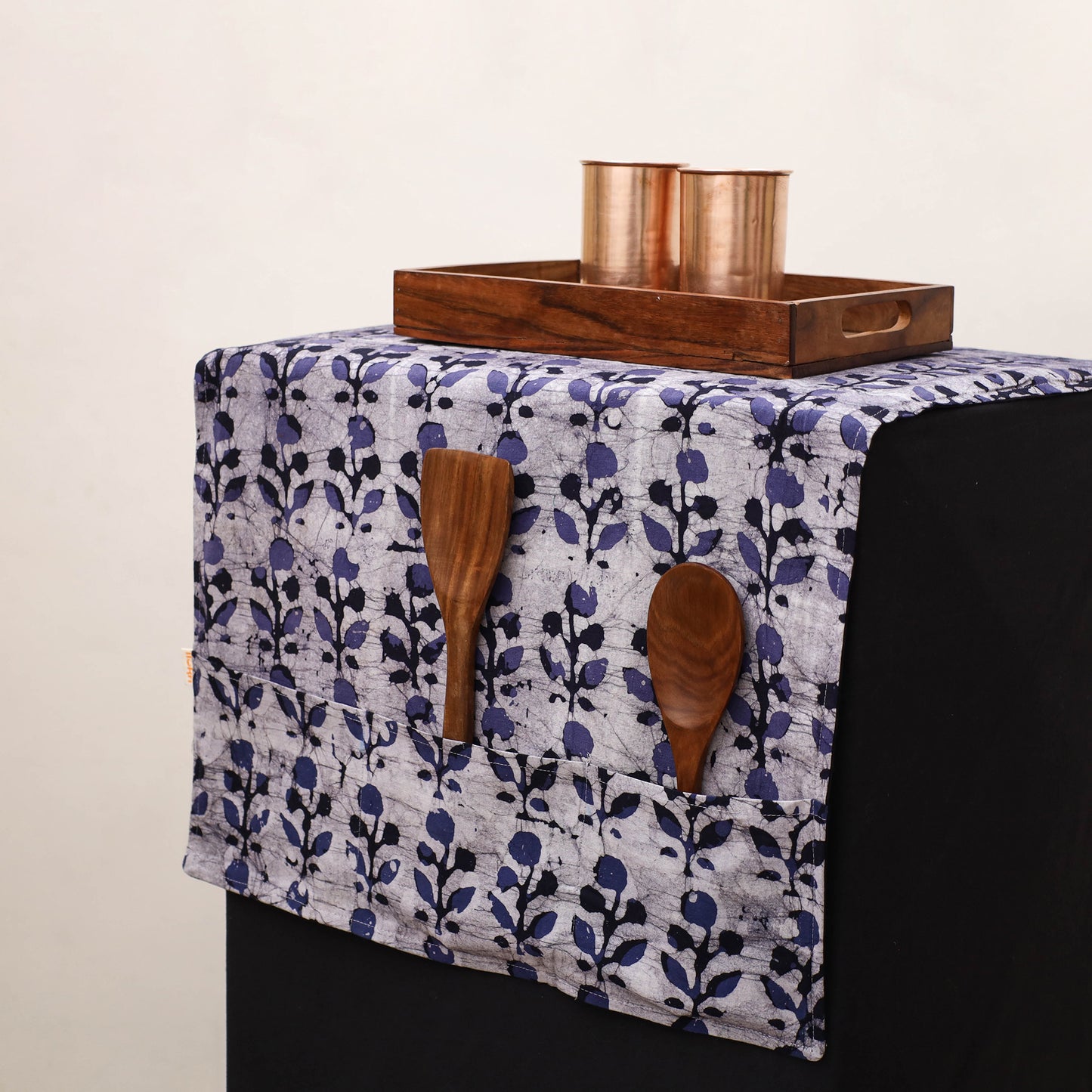 Handmade Fridge Top Cover with Multiple Pockets 01
