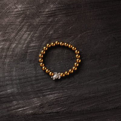 Handmade Crystal Beaded Bracelet with Tortoise Charm 24
