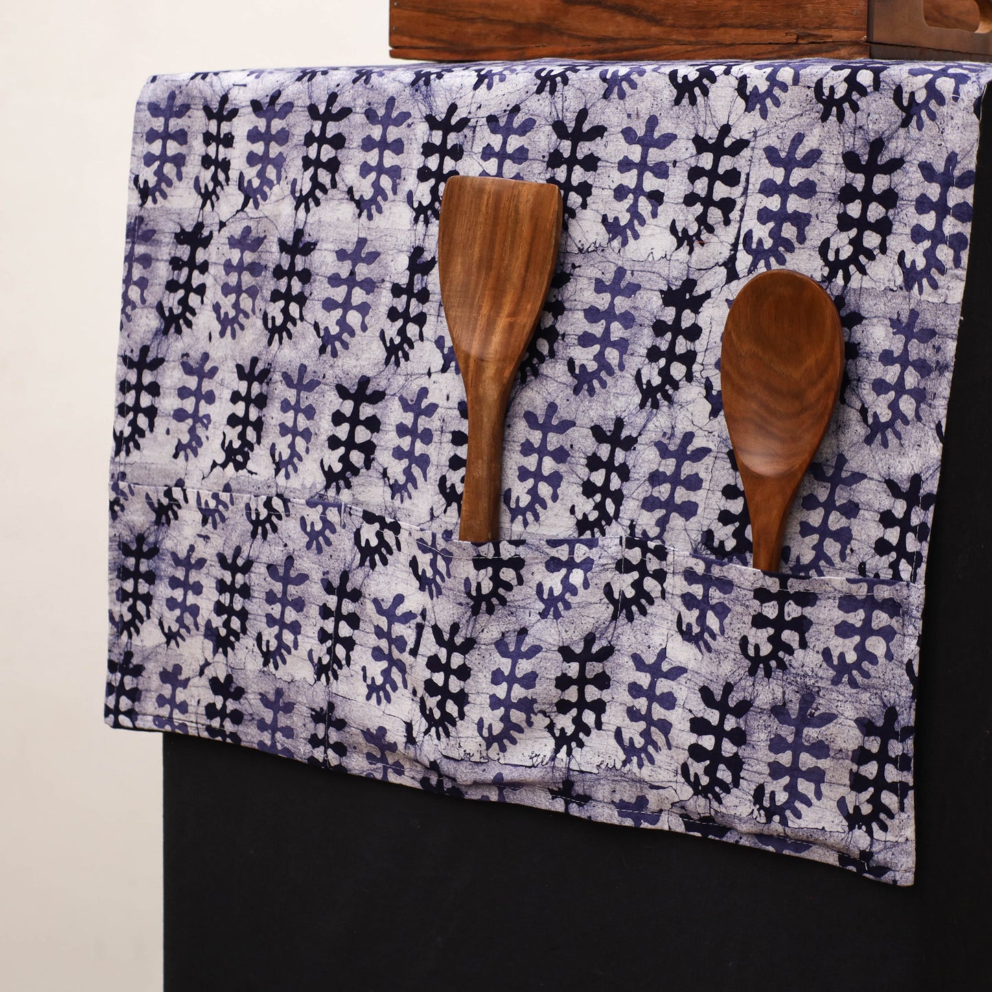 Handmade Fridge Top Cover with Multiple Pockets 02