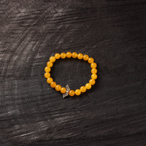 Handmade Crystal Beaded Bracelet with Owl Charm 26