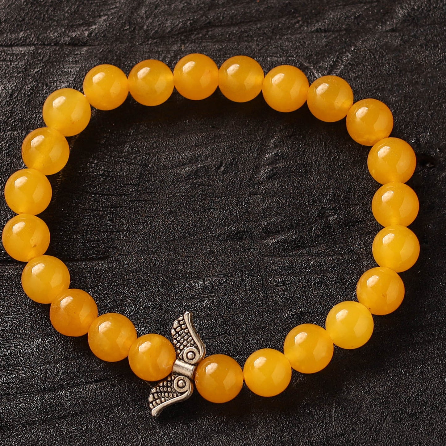Handmade Crystal Beaded Bracelet with Owl Charm 26