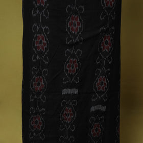 Black - 3pc Ikat Handloom Cotton Unstitched Sambalpuri Dress Material 10