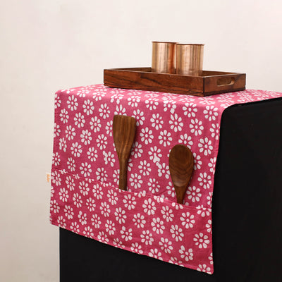 Handmade Fridge Top Cover with Multiple Pockets 05