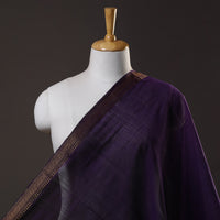 Purple - Mangalagiri Handloom Cotton Zari Border Fabric 03