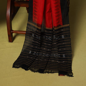 Black - 3pc Ikat Handloom Cotton Unstitched Sambalpuri Dress Material 10