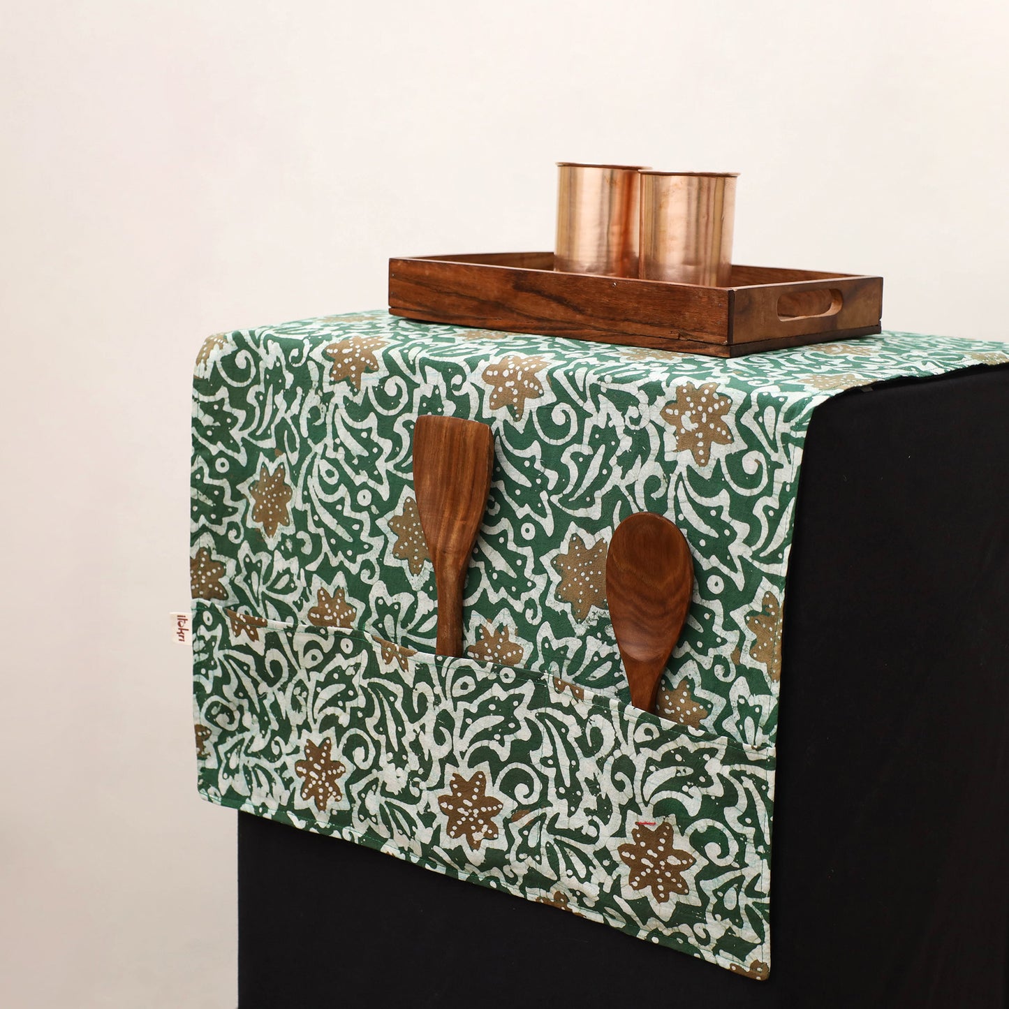 Handmade Fridge Top Cover with Multiple Pockets 06
