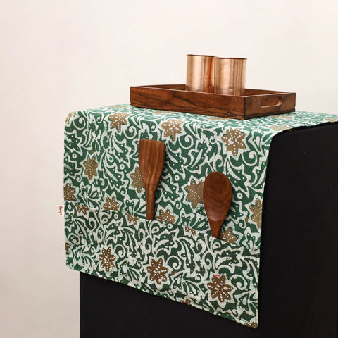 Handmade Fridge Top Cover with Multiple Pockets 06