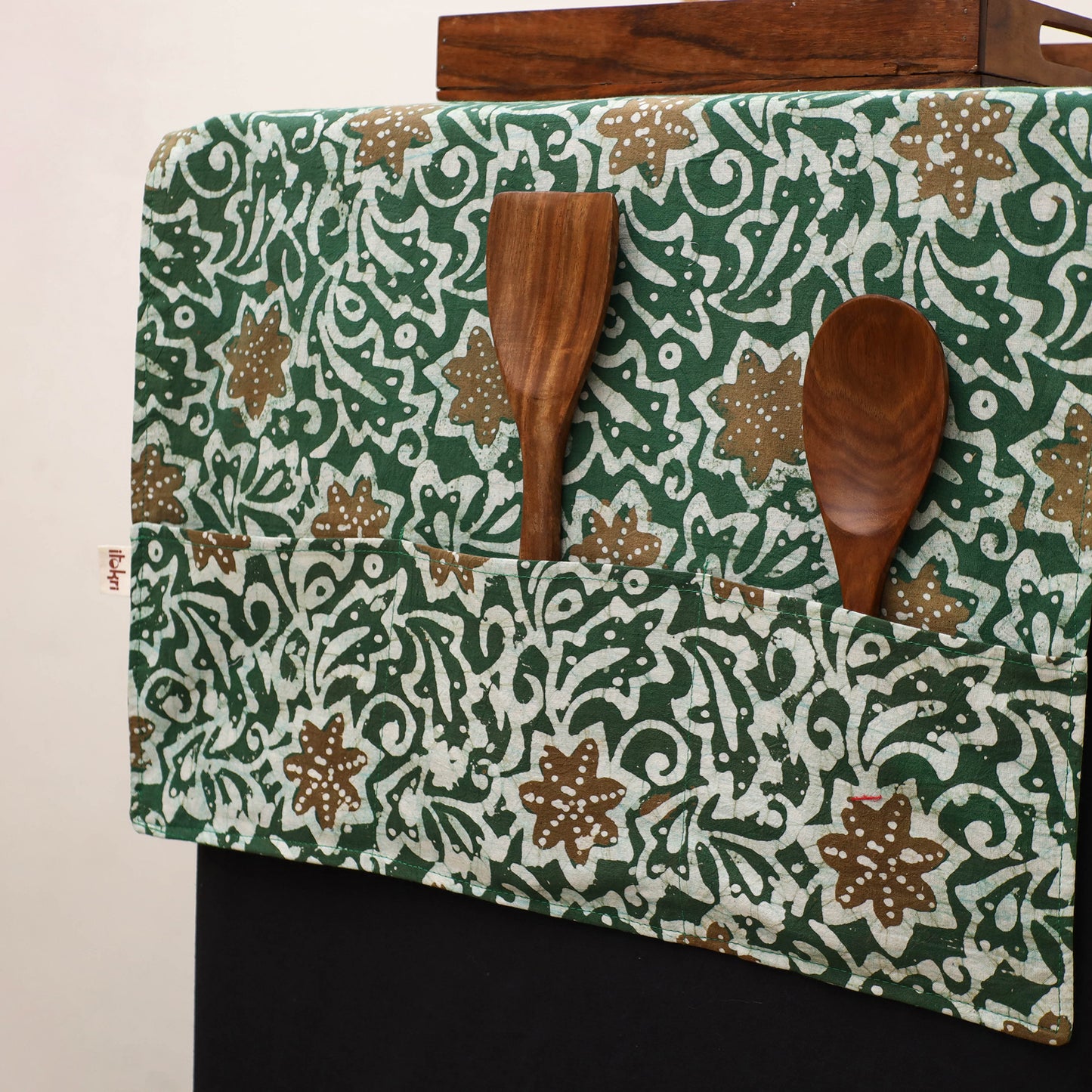 Handmade Fridge Top Cover with Multiple Pockets 06
