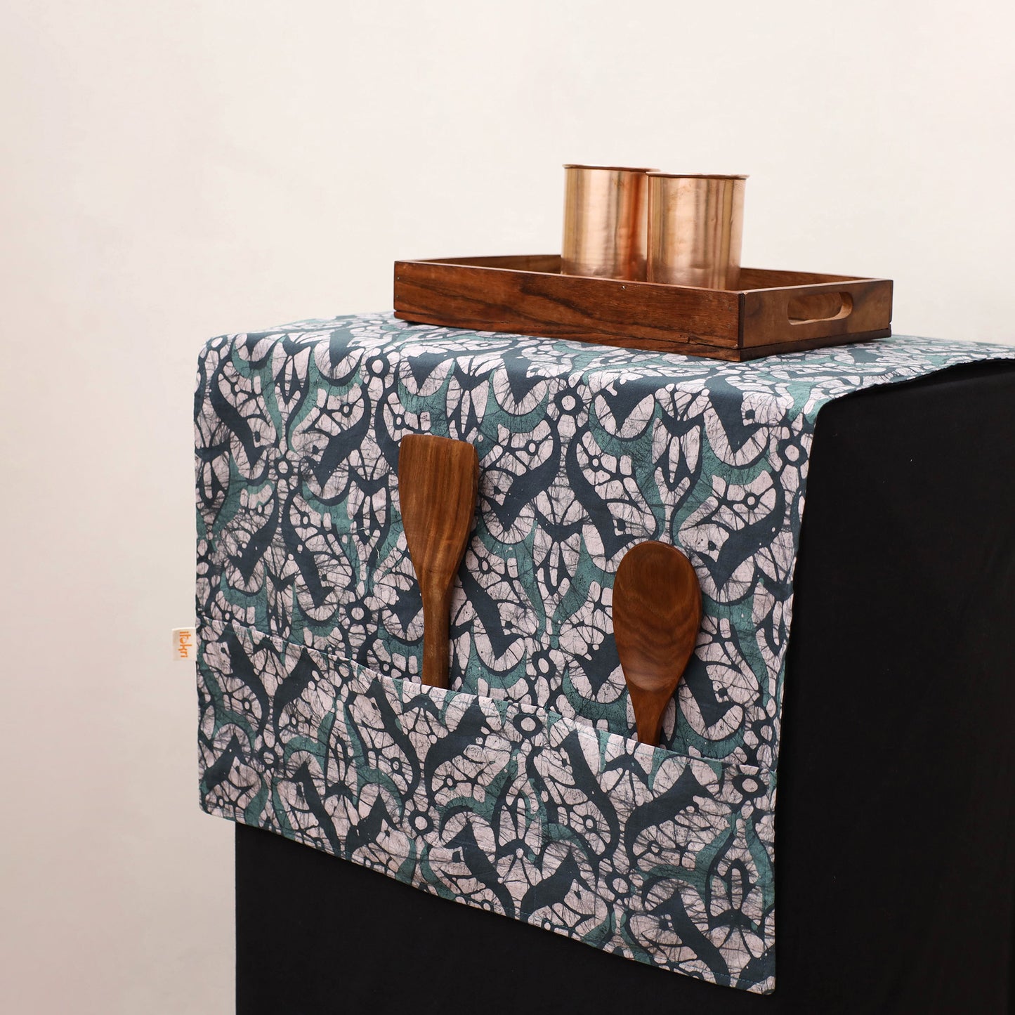 Handmade Fridge Top Cover with Multiple Pockets 07