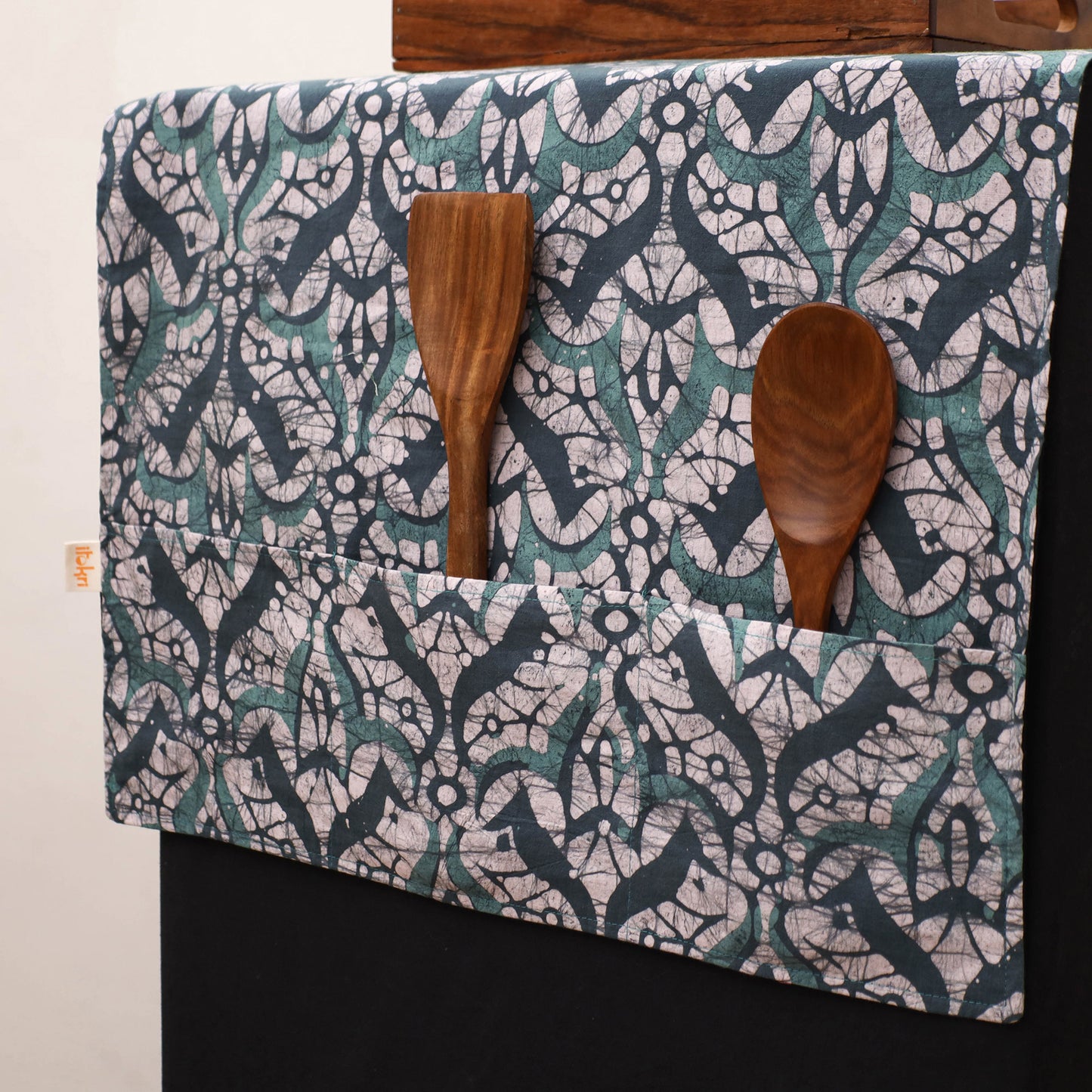 Handmade Fridge Top Cover with Multiple Pockets 07