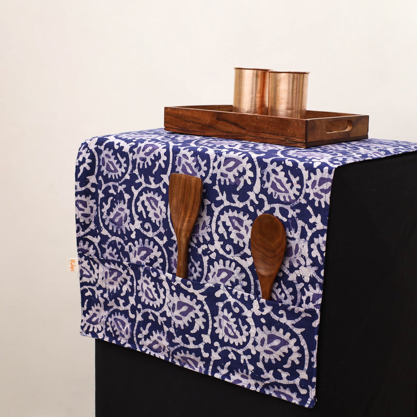 Handmade Fridge Top Cover with Multiple Pockets 08
