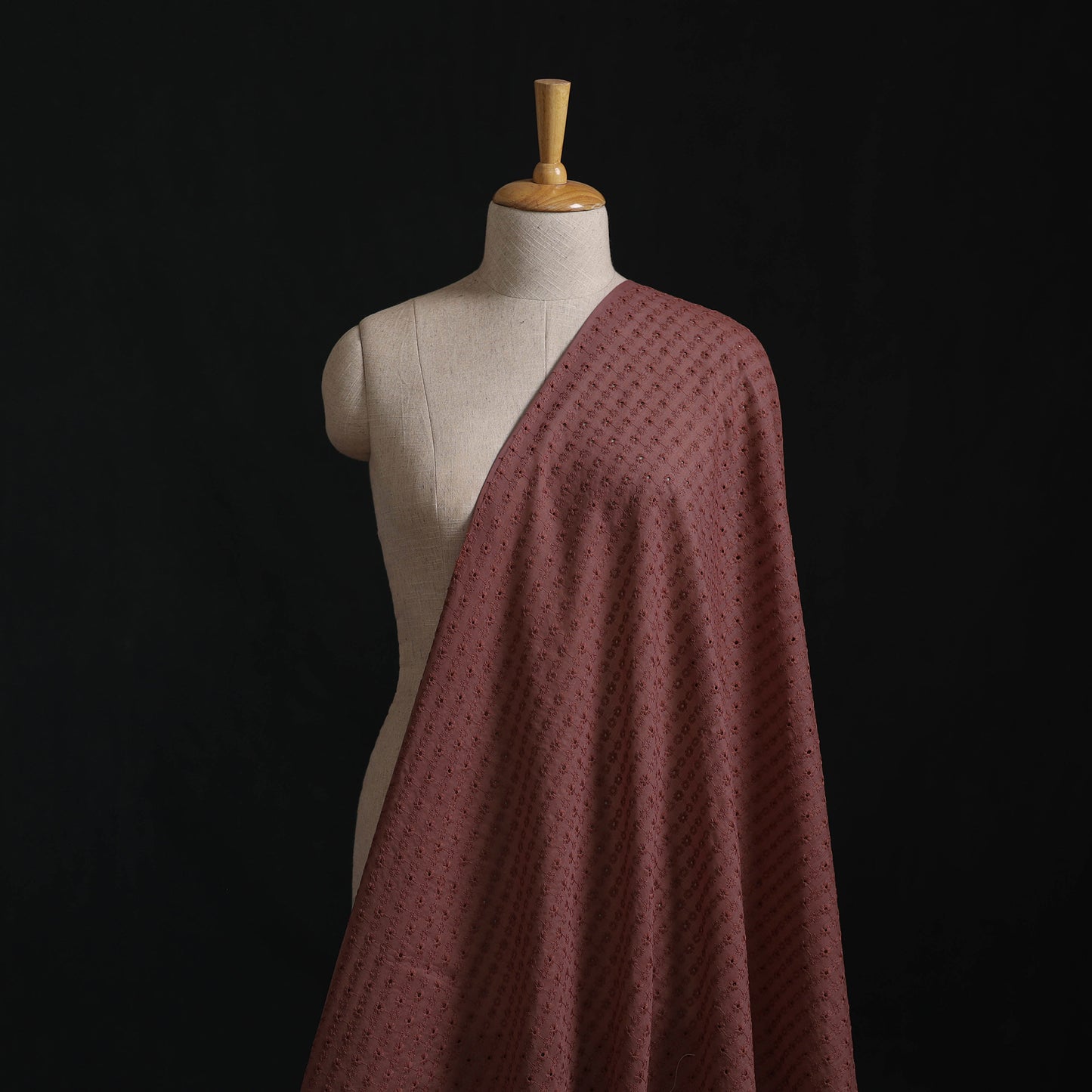 Floral Embroidered Cotton Hakoba Fabric 15