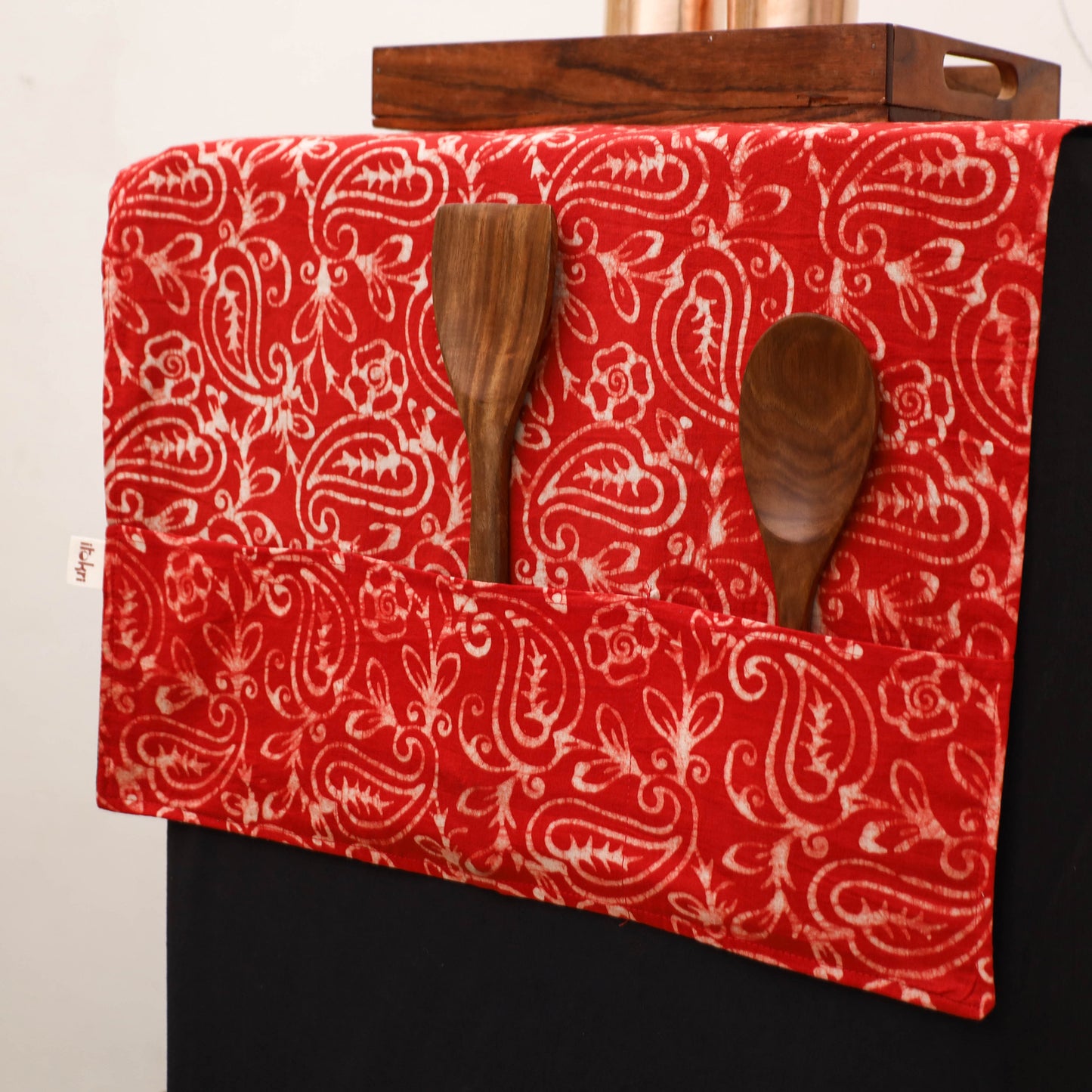 Handmade Fridge Top Cover with Multiple Pockets 14