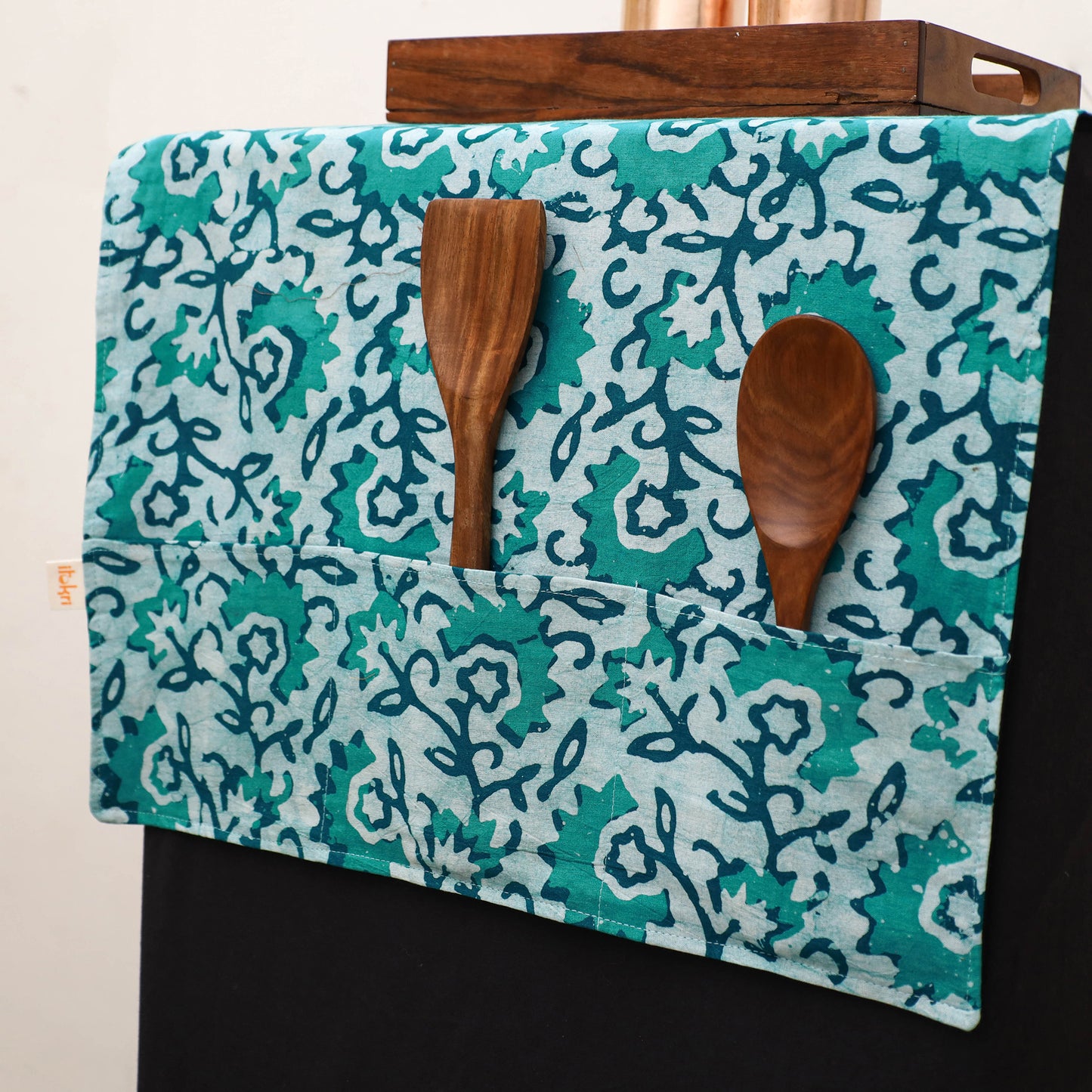 Handmade Fridge Top Cover with Multiple Pockets 15