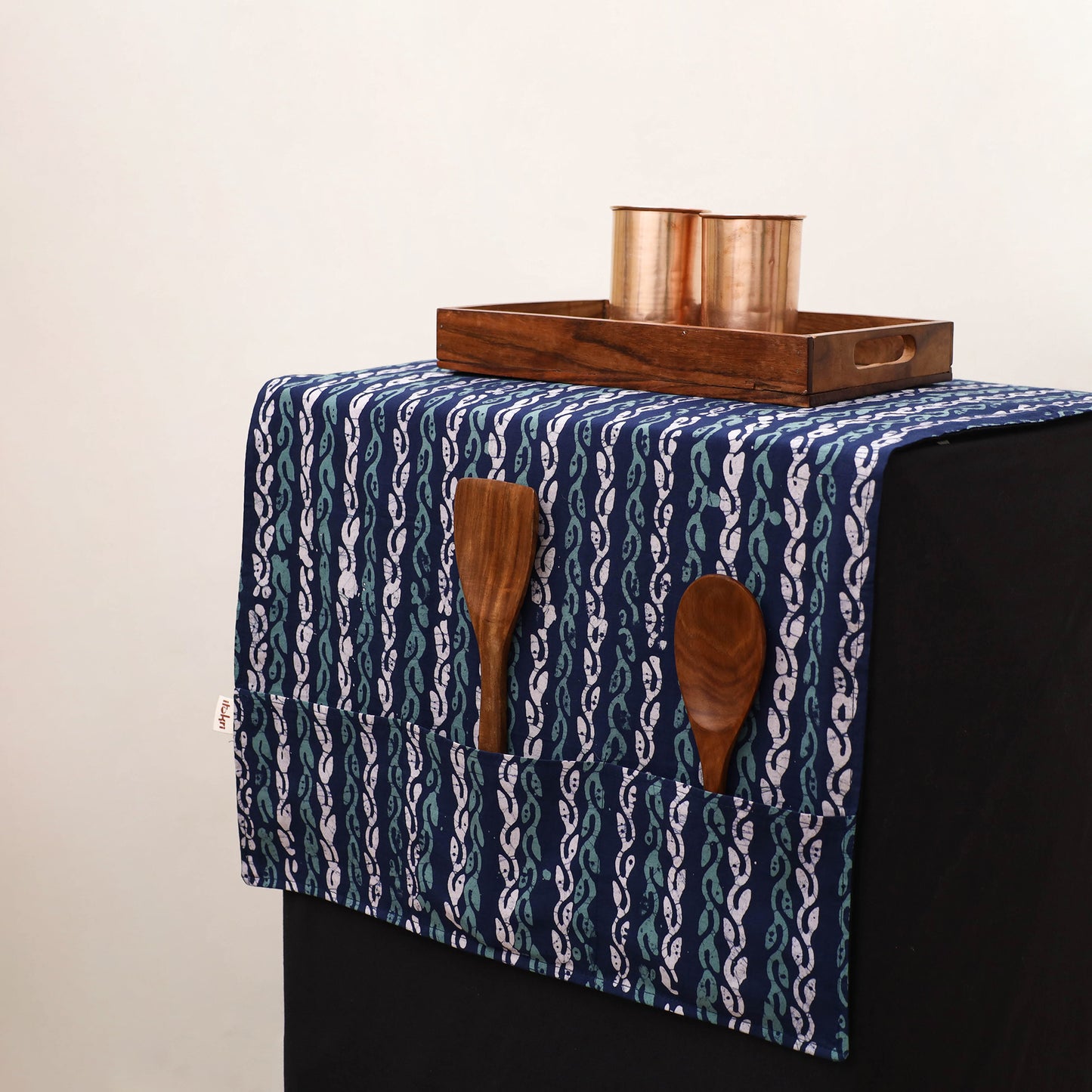 Handmade Fridge Top Cover with Multiple Pockets 17