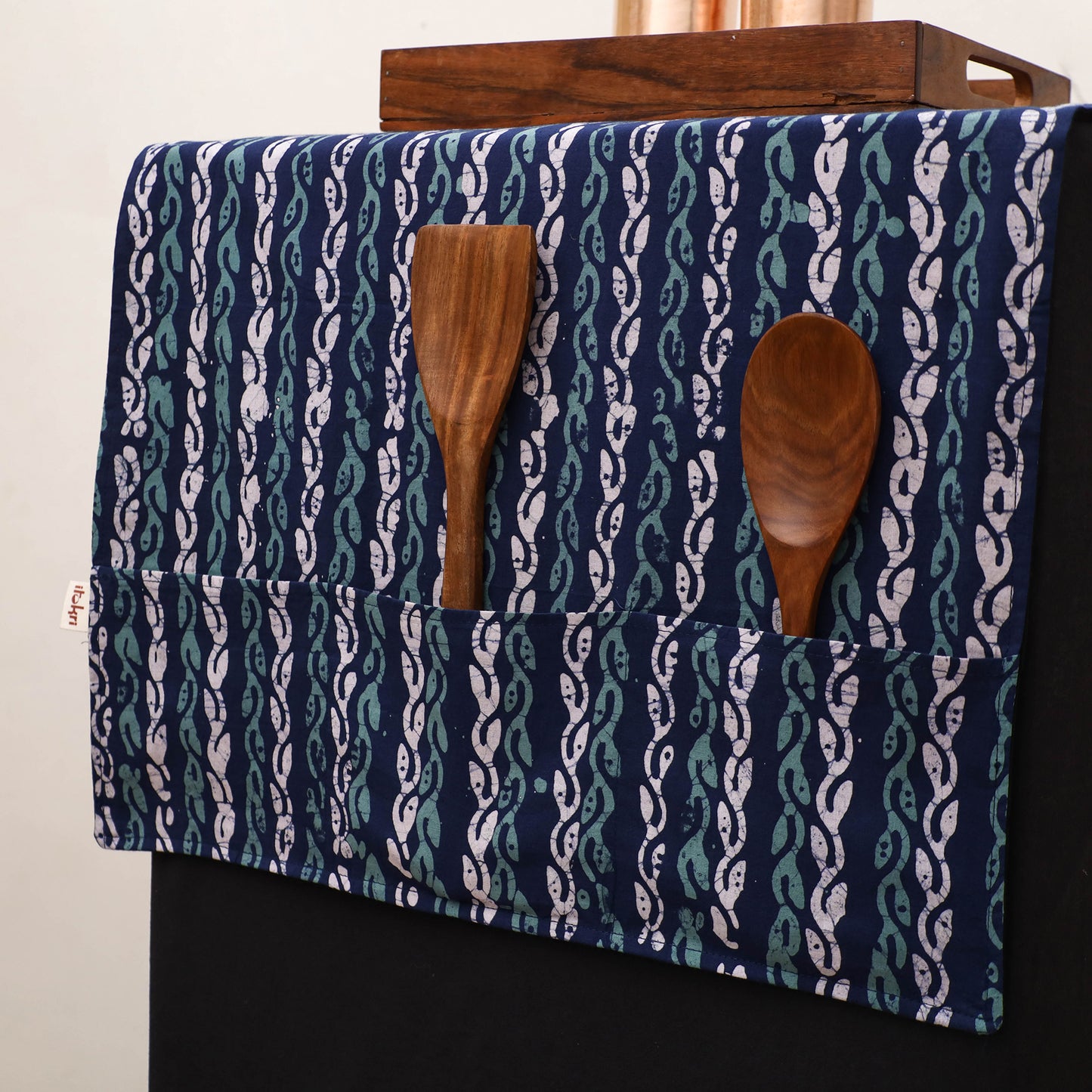Handmade Fridge Top Cover with Multiple Pockets 17