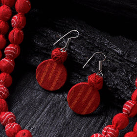 Handmade Fabart Beads Necklace & Earrings Set 01