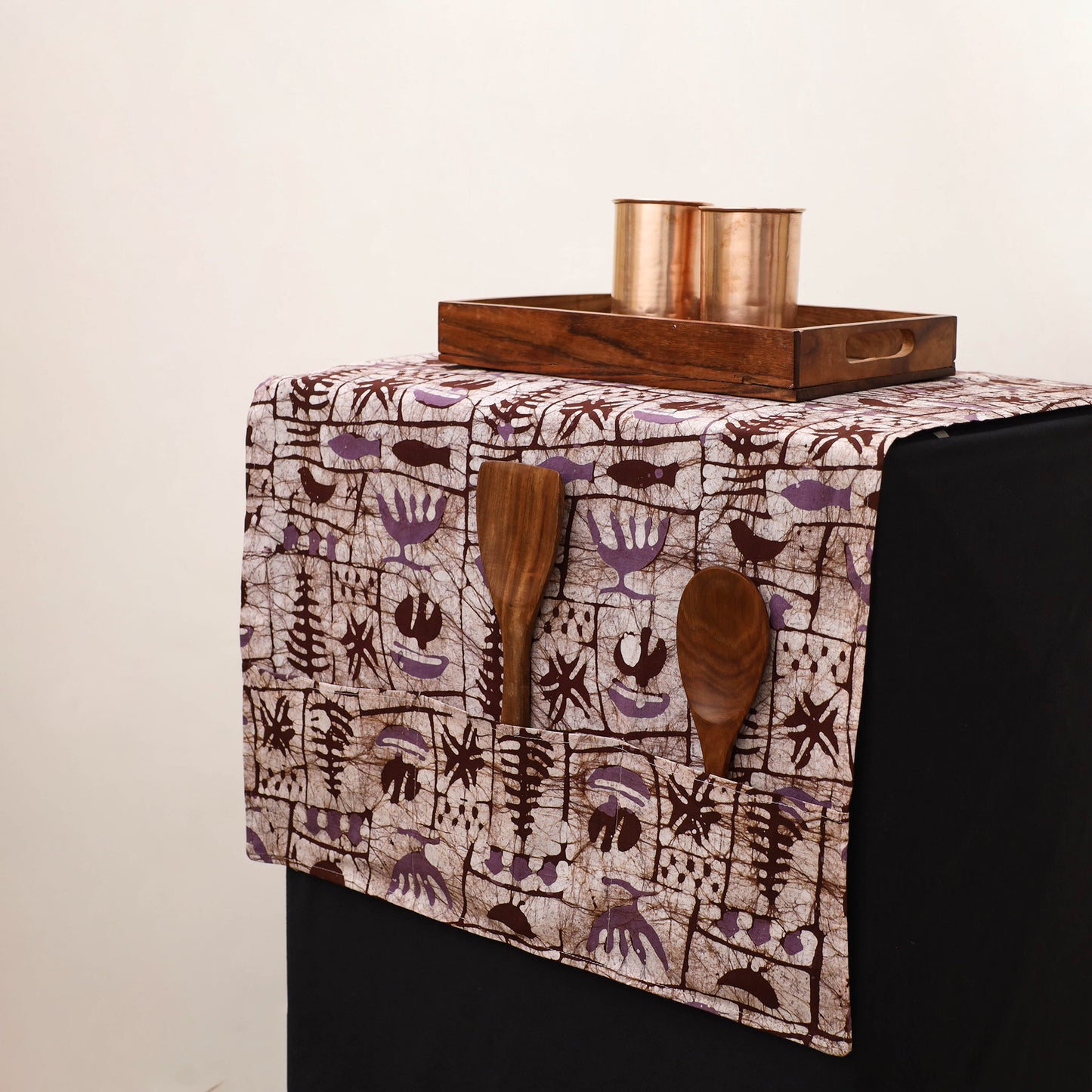 Handmade Fridge Top Cover with Multiple Pockets 21