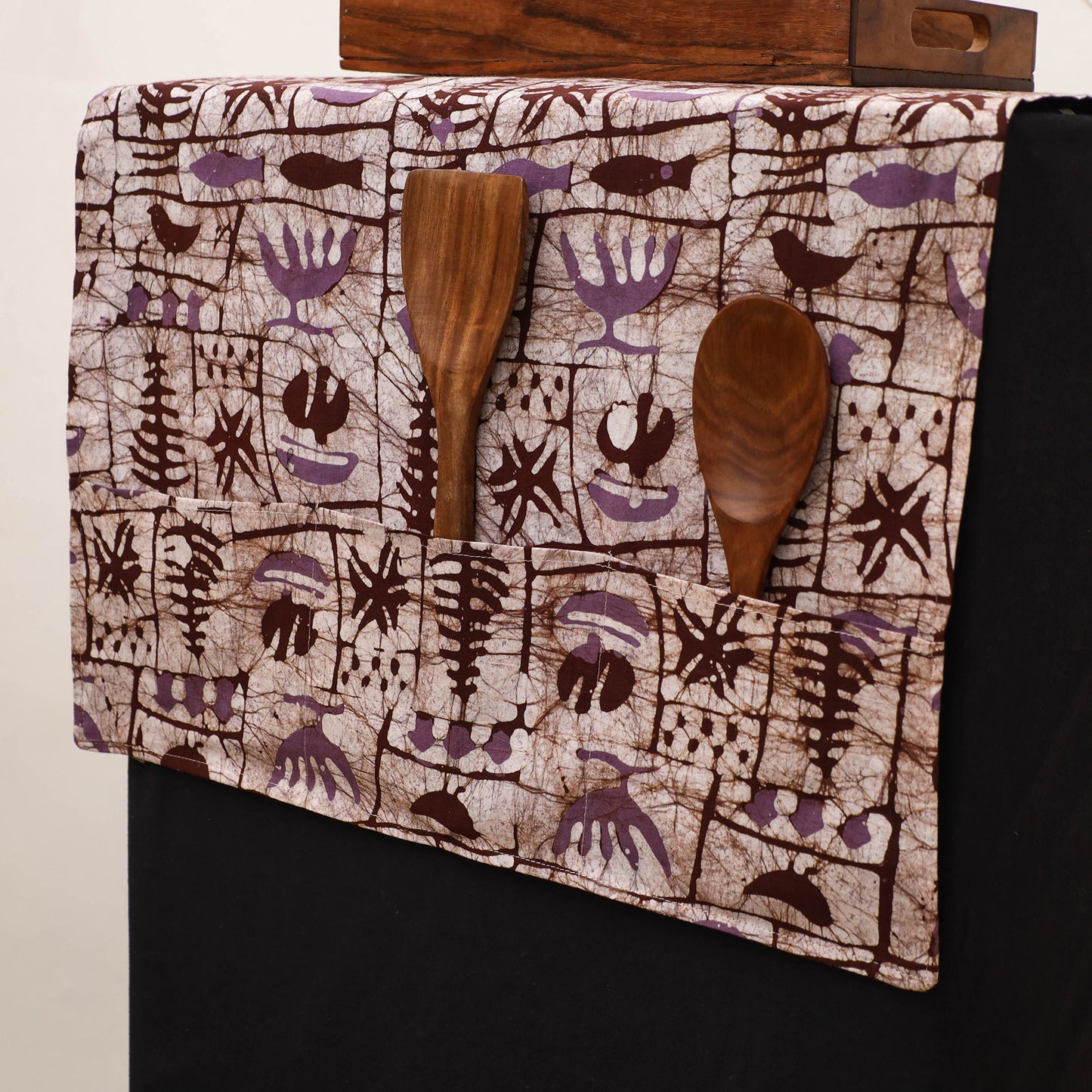 Handmade Fridge Top Cover with Multiple Pockets 21