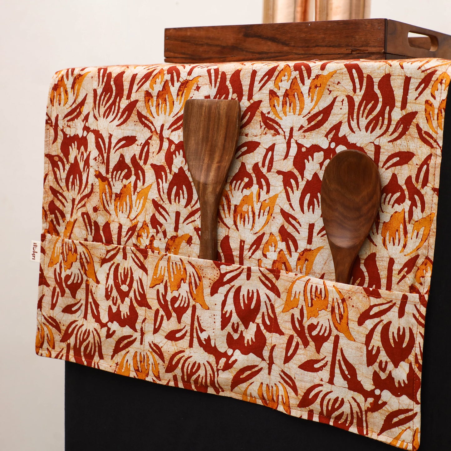 Handmade Fridge Top Cover with Multiple Pockets 23