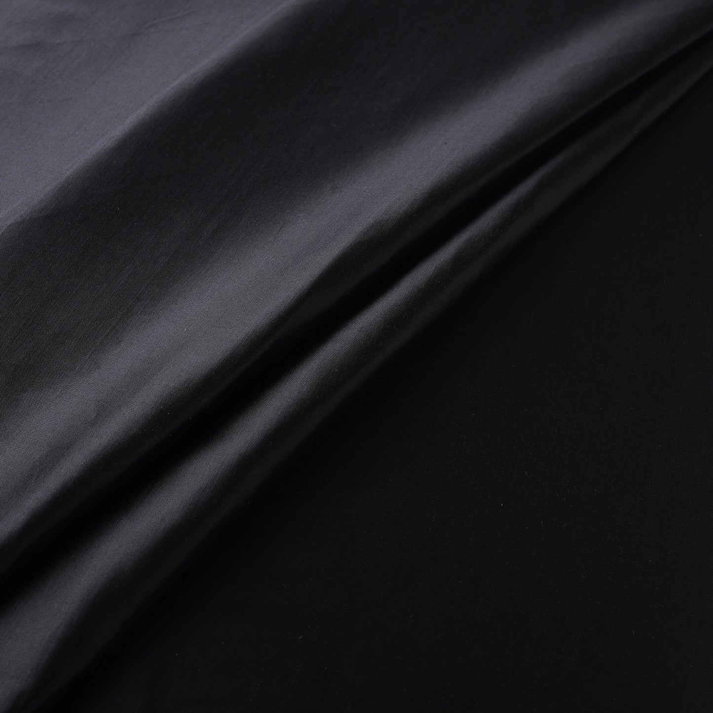 Black - Pure Mashru Silk Plain Fabric (Width - 46 in) 10