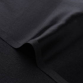 Black - Pure Mashru Silk Plain Fabric (Width - 46 in) 10