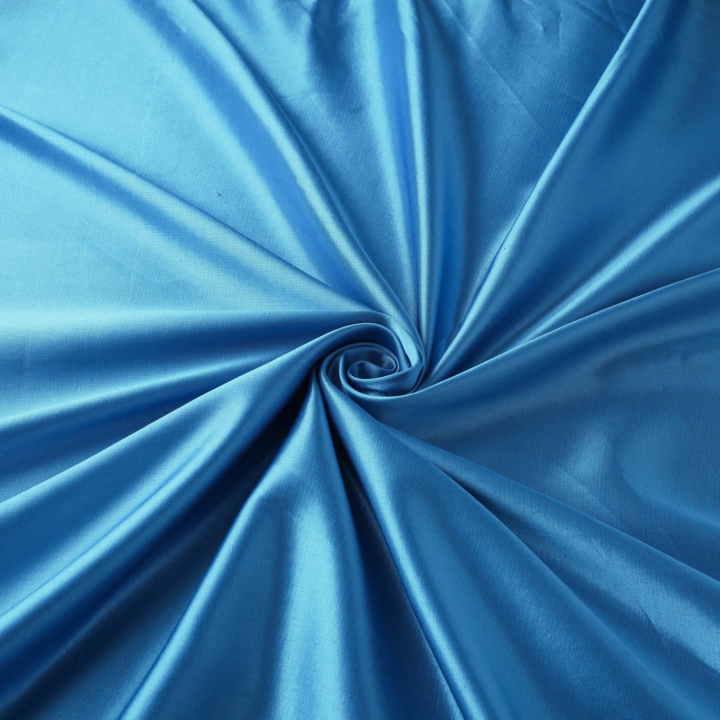Blue - Pure Mashru Silk Plain Fabric (Width - 46 in) 09
