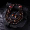 Handmade Fabart Beads Necklace & Earrings Set 07
