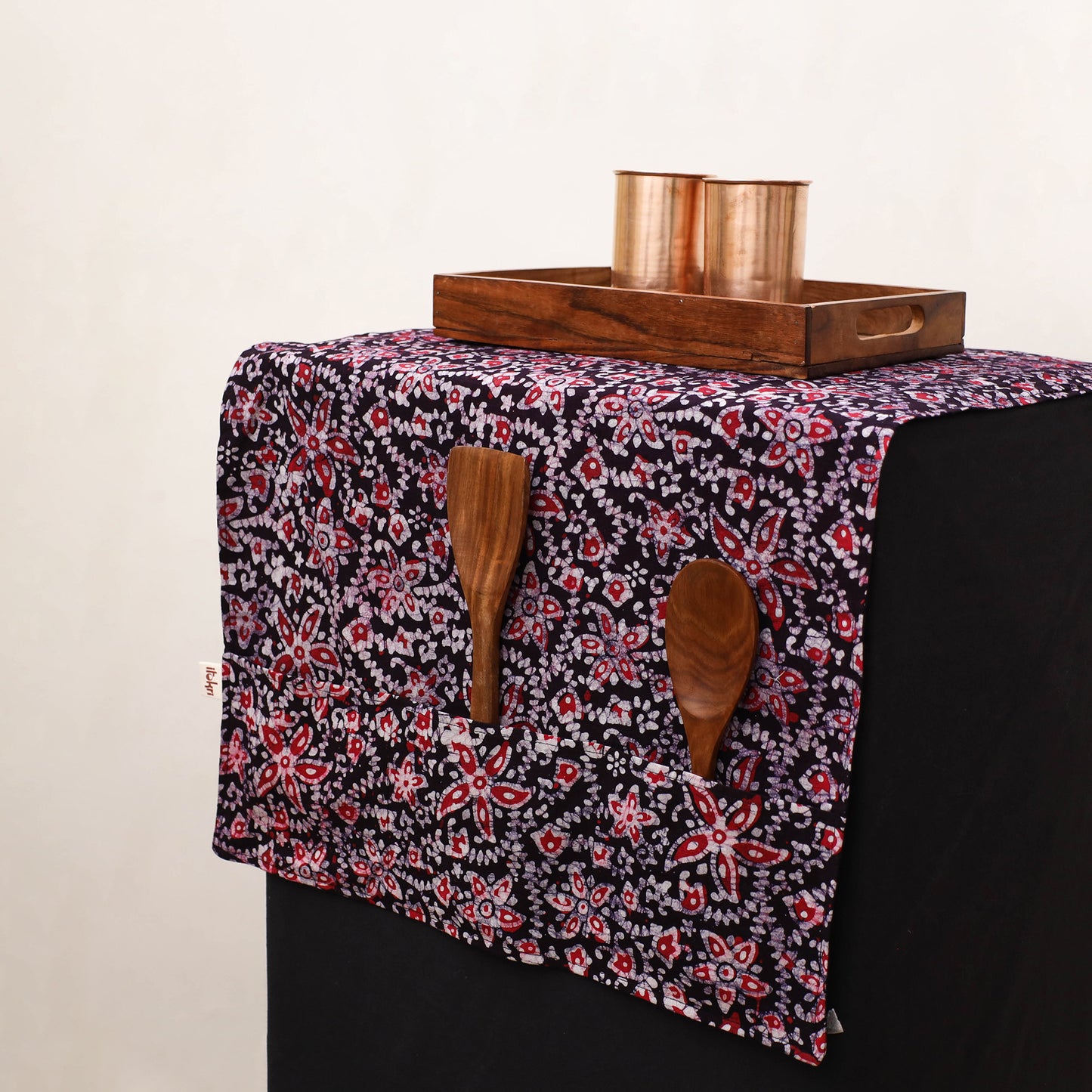 Handmade Fridge Top Cover with Multiple Pockets 28