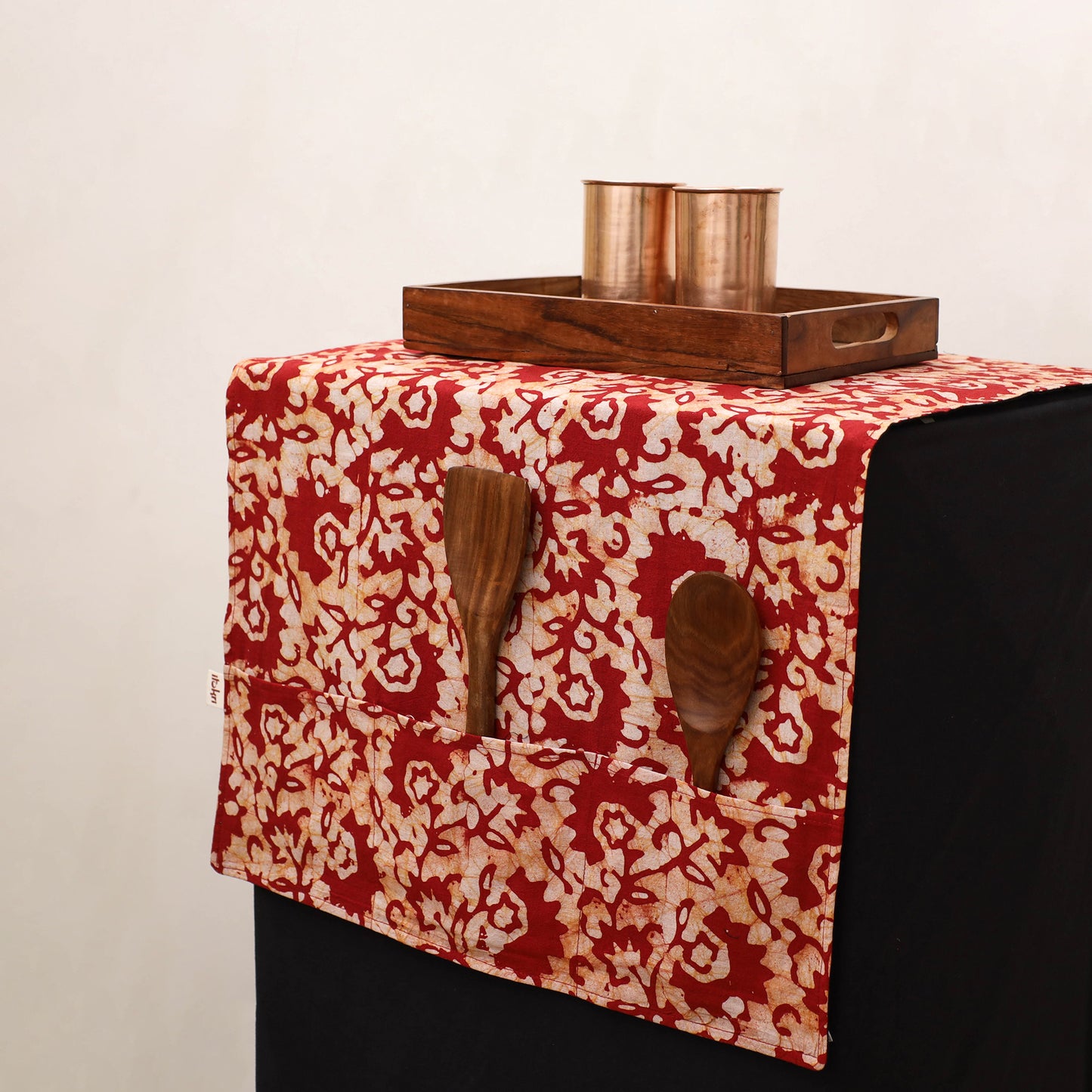 Handmade Fridge Top Cover with Multiple Pockets 29