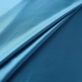 Blue - Mashru Silk Plain Dyed Fabric (Width - 46 in)