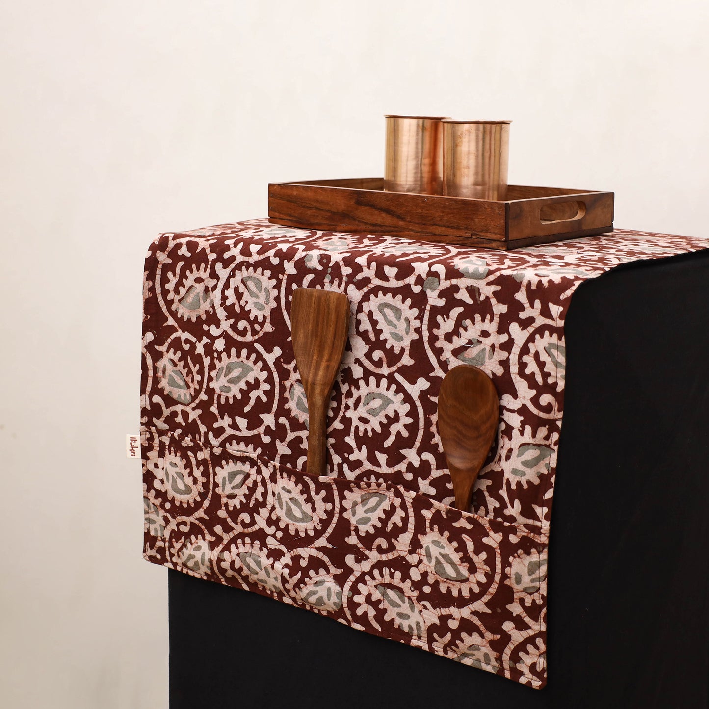 Handmade Fridge Top Cover with Multiple Pockets 30