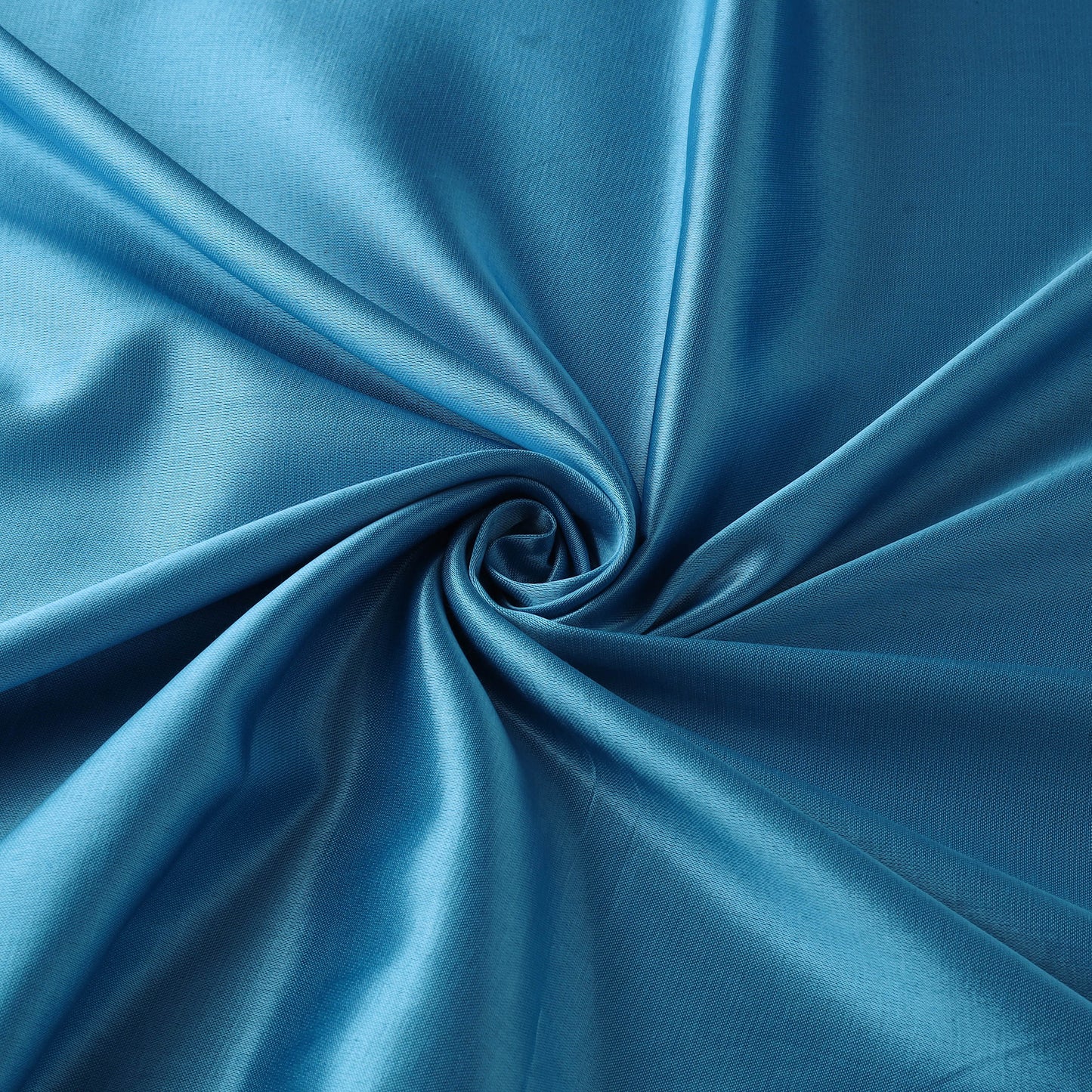 Blue - Mashru Silk Plain Dyed Fabric (Width - 46 in)