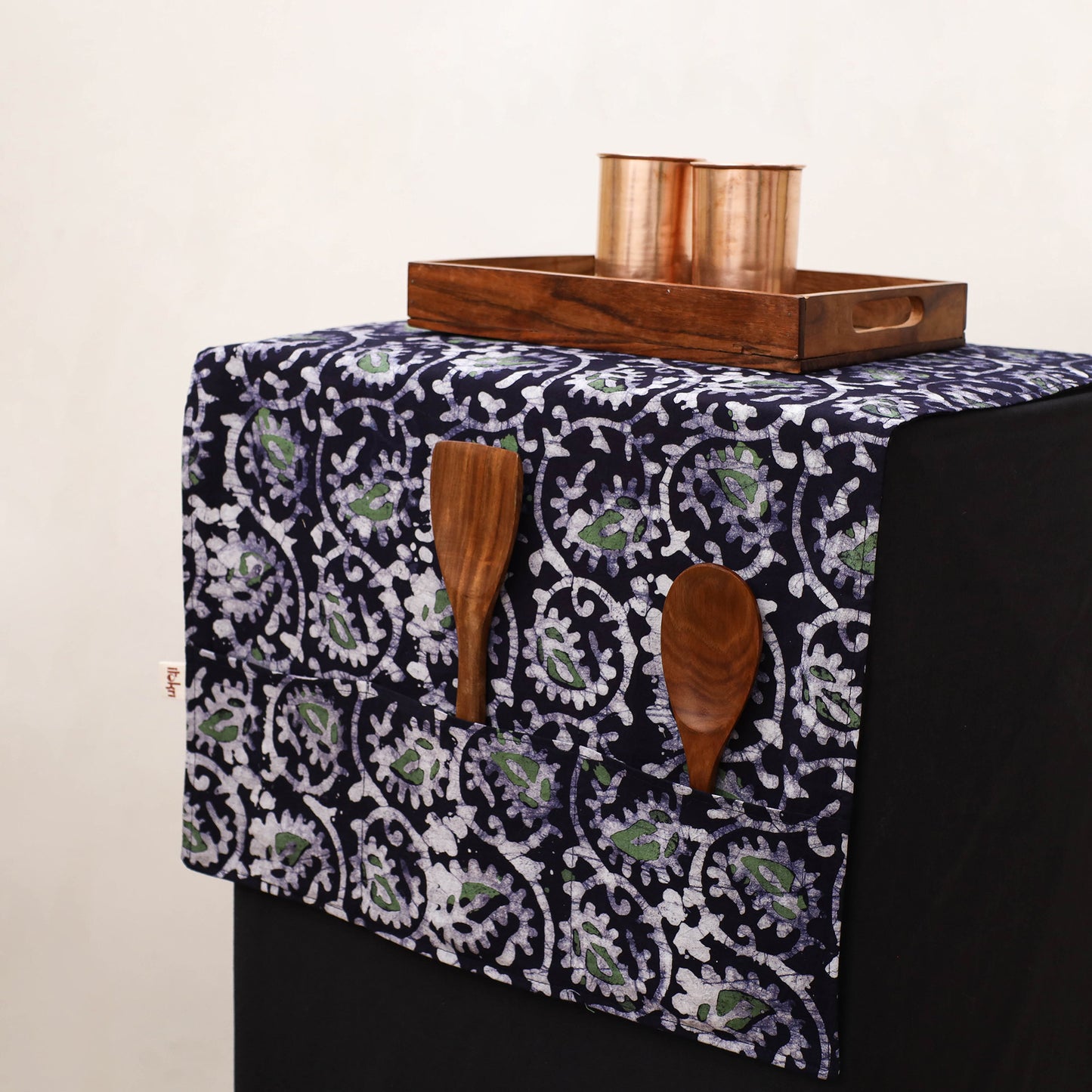 Handmade Fridge Top Cover with Multiple Pockets 32